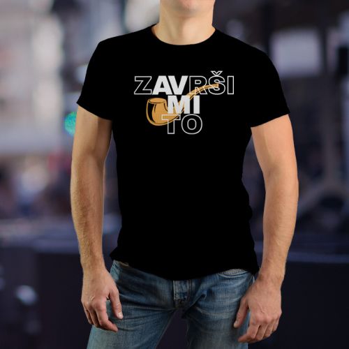 Muška crna majica - Završi mi to 