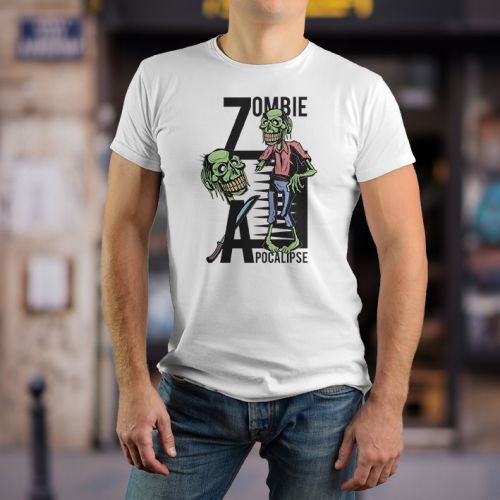 Muška bela majica - Zombi 