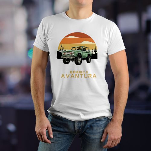 Muška bela majica - Bronco avantura 