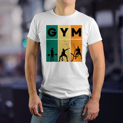 Muška bela majica - GYM 