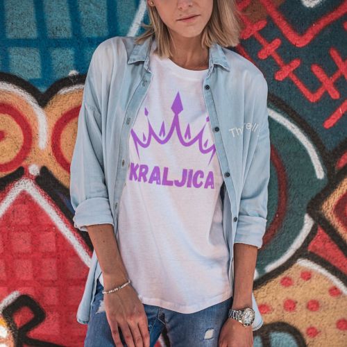 Bela ženska majica - Kraljica 