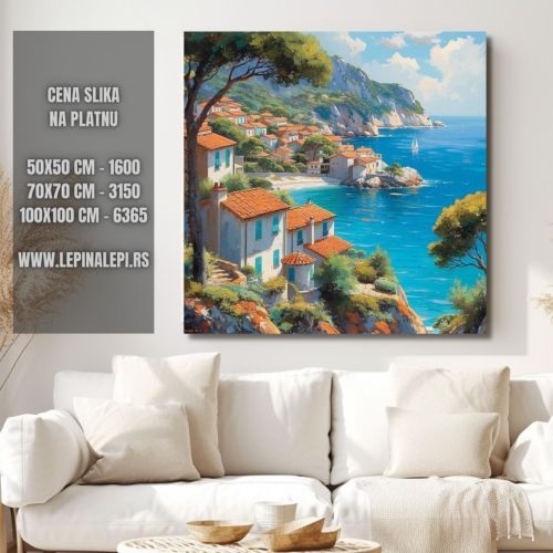 Slika na platnu - Pogled na more 