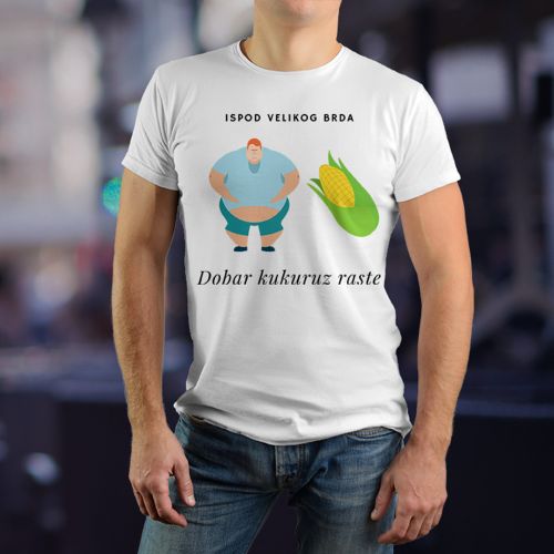 Bela muška majica - Debeljuca 