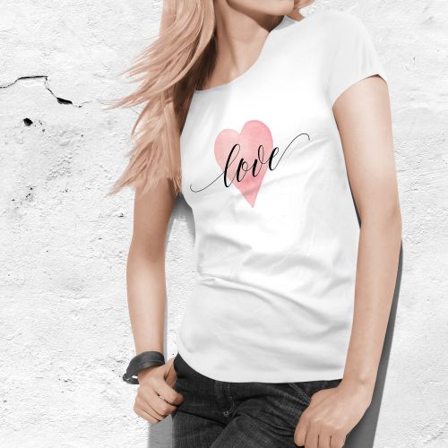 Bela ženska majica - Love 