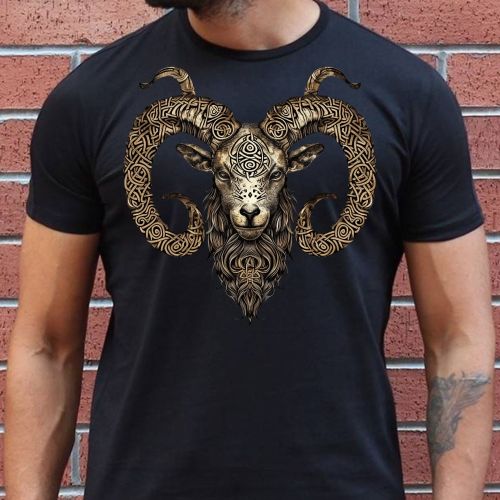 Crna muška majica - Ovan 