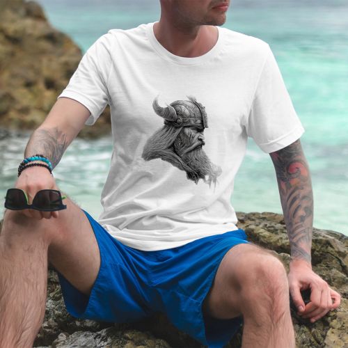 Bela muška majica - Profil ratnika 