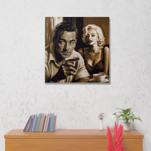 Marilyn monroe i Negan piju kafu 